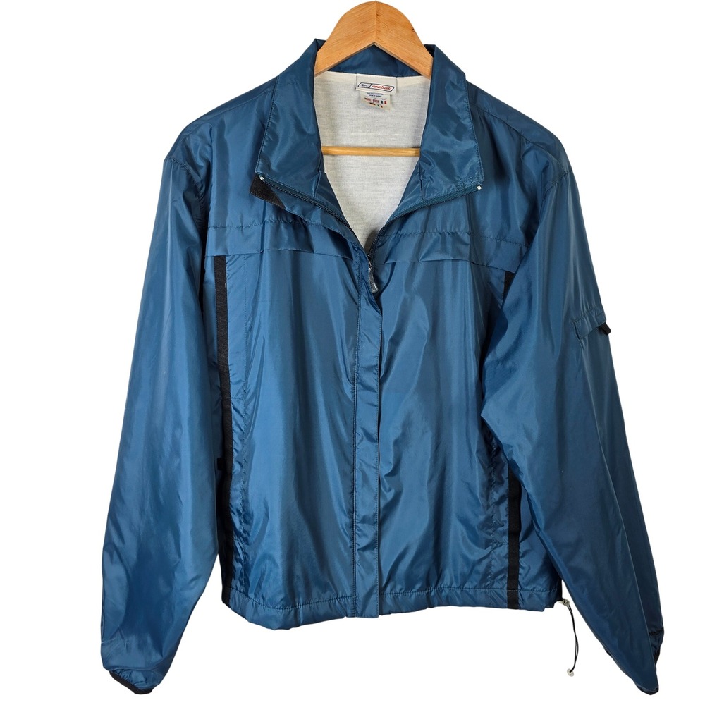 Reebok Teal Lightweight Zip‎ Up Track Jacket Athletic Sportswear Men Size L